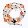 Natural Carnelian Aventurine Mix Shape Gemstone Smooth Beads Necklace 3-11mm 18" UB-8614