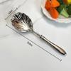 304 Stainless Steel Shell Spoon - Heavy Duty Soup Bibimbap Utensil Elegant Dessert Gift4