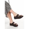 Women's Genuine Leather Wedge Heeled Casual Summer Slippers Clogs