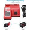 Powerextra 18V Replacement Rapid Charger for Milwaukee M12 & for M18, Compatible with