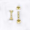 2pcs/set Violin Adjustable Plating Copper Chinrest Clamps for 3/4 4/4 Violin Screws Violin Accessory