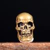 Brass Antique Skull Pendant Paracord Keychain Knife Handle Axe Grip Decor DIY Outdoor Accessory