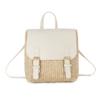 Versatile Bag PU Leather Straw Backpack Vintage Style Elegant Look Woven Backpack Retro Design Luxury Shoulder Bag Bobo Style