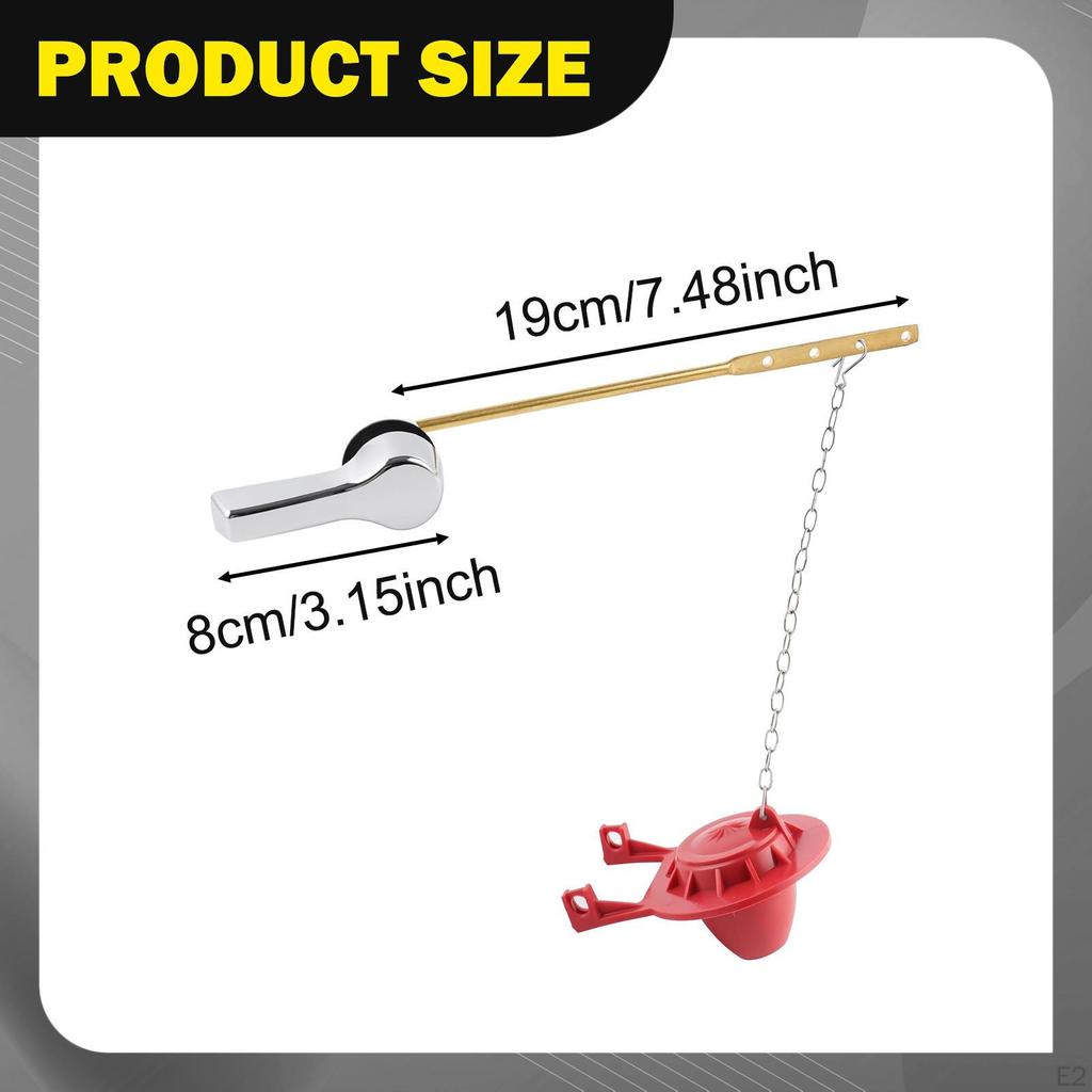 Toilet Flush Lever Fits Most Front Loading Toilets Single Push Flushing Tank Handle with