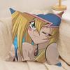 Dark M-Magician Girl Cushion Cover Silky Short Plush Invisible Zipper Dustproof Sofa Pillow Case For Home Decor