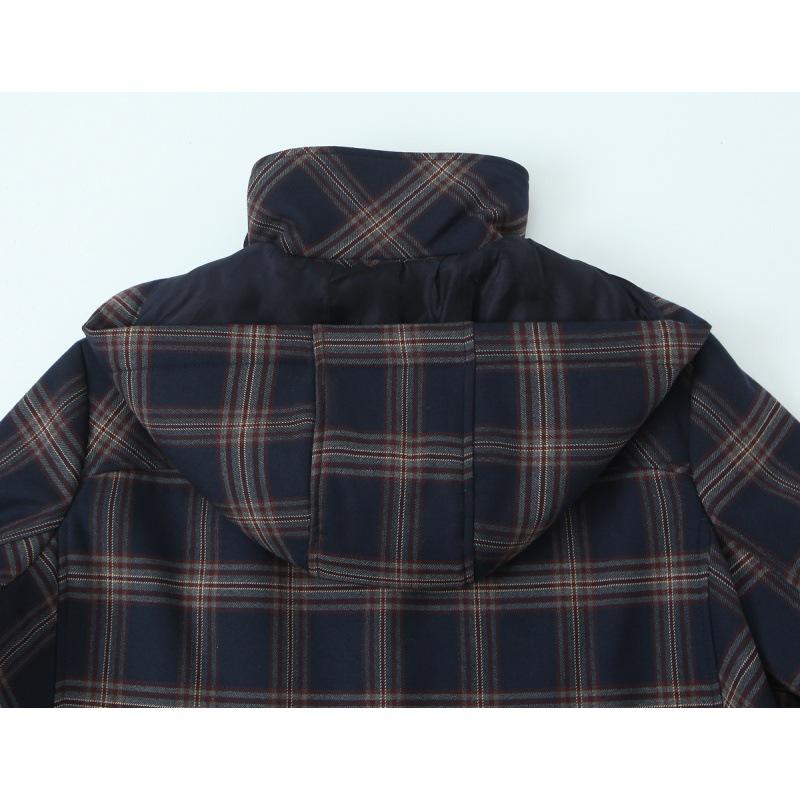 High-End Women's Plaid Hooded Jacket & High-Waisted Lantern Pants Set