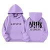 Girls' Fashion Long-Sleeve Hooded Sweatshirt with Print and Pockets