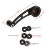 2Pcs Universal Car Window Rocking Handle Riser Winder Aluminum Alloy Winder Handle Crank Riser Kit Silver/Black