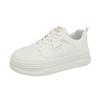 Muffin platform white shoes women's spring 2025 new versatile student popular bread shoes heightening casual board shoes