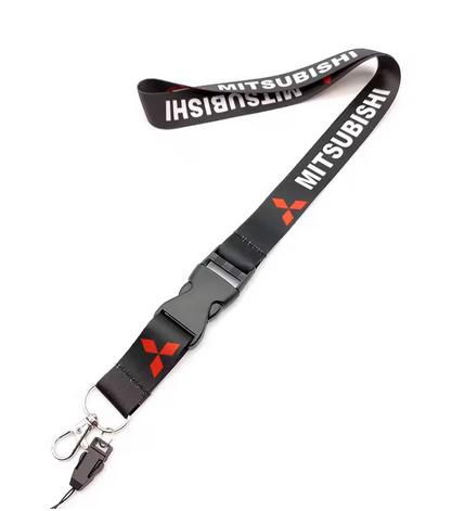 

Auto Mobile Phone Neck Strap Lanyard Car Emblem Keychain Vehicle Id Holder for Mitsubishi Lancer 10 9 Asx Ralliart Eclipse L200