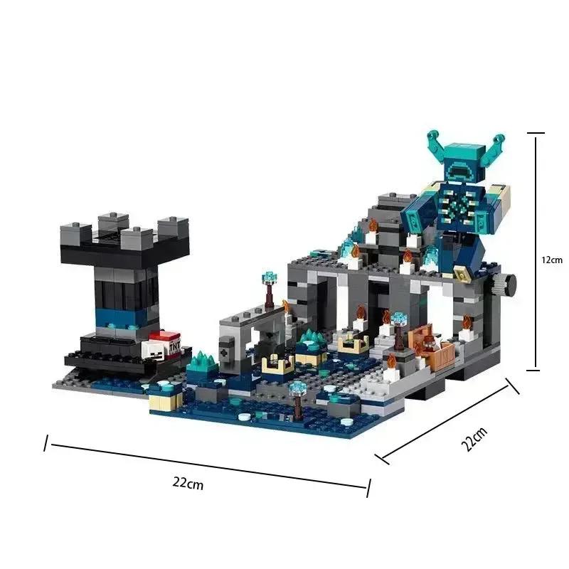 852pcs Model My World The Deep Dark Battle Ancient City Knight Sound Guard Minecrafta Building Blocks For Children Gifts Toys