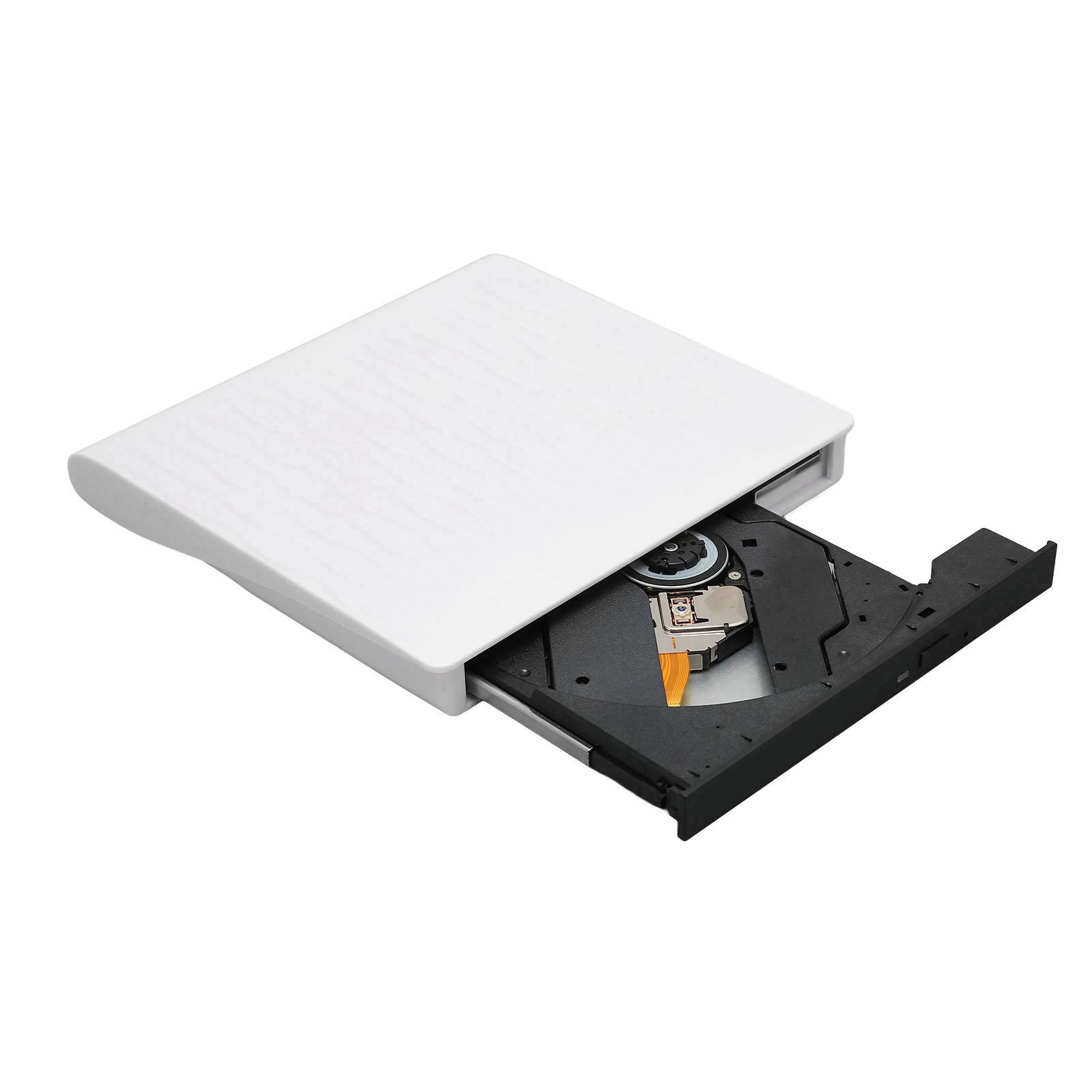 

DVD-привод Портативный высокоскоростной USB 3.0 Plug and Play Тонкий портативный внешний DVD CD-рекордер для ПК белый