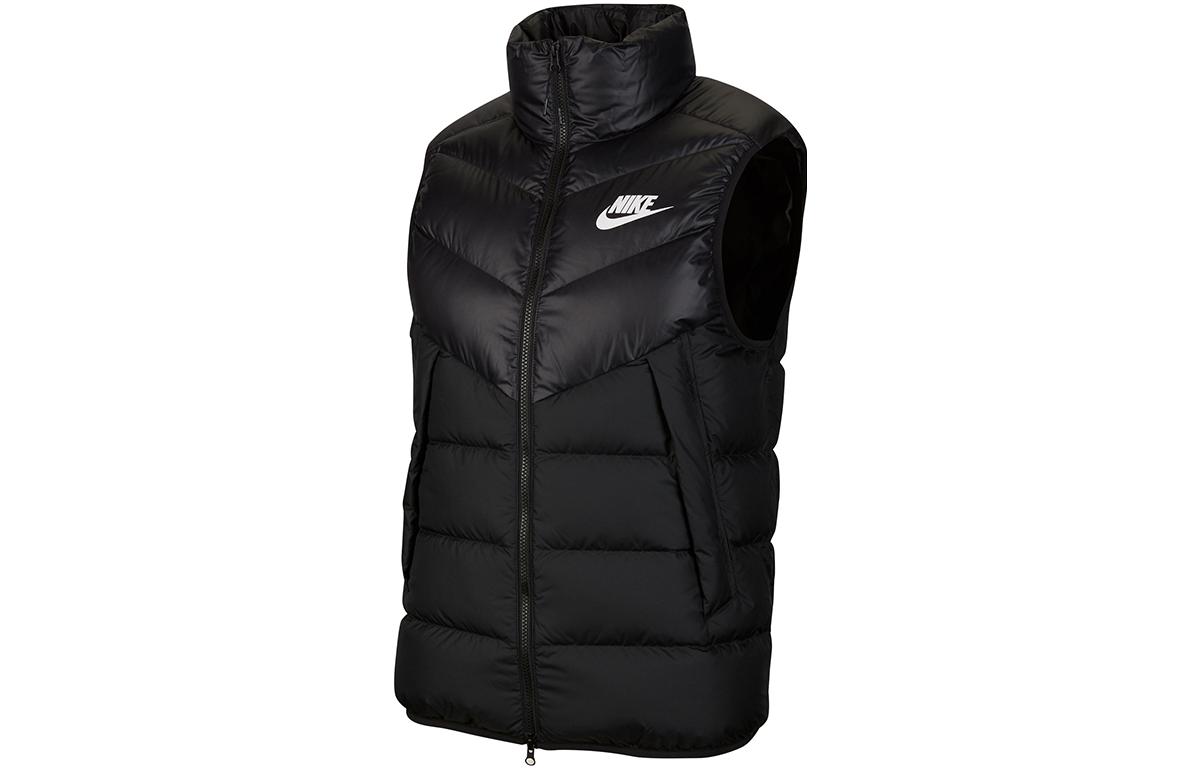 Nike Logo Windproof Stand Collar Down Vest Black DV0757-010 S