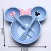 3 pezzi/set set di stoviglie per bambini in paglia di grano, piatti per bambini, piatti per bambini, piatti per bambini, piatti per bambini, cucchiai, forchette