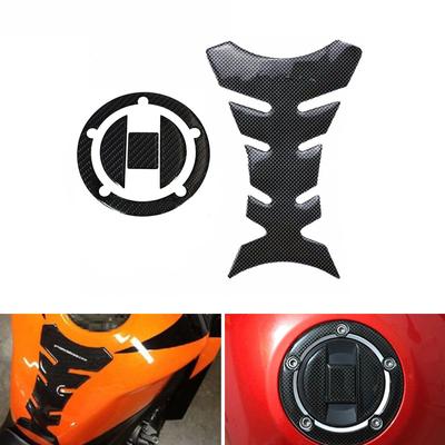 עבור הונדה CBR RVF VFR CB400 CB1300 CBR1000RR CBR600 F2/F3/F4/F4i צבע סיבי פחמן מגן רפידת מיכל דלק מדבקת מדבקת כיסוי מכסה שמן גז לאופנוע