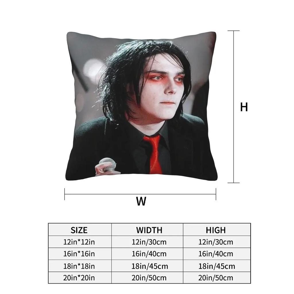 Gerard Way Mcr 2 Pcs Square Pillowcase Pillow Cover Cushion Zip Decorative Comfort Throw Pillow For Home Car