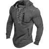 Men S Spring Autumn Hoodie Zip Pocket Solid Color Streetwear Sweatshirt