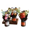 3pcs Mini Halloween Resin Decorative Bouquet Ghost Pumpkin Head Home Bedroom Accessories Party Gifts Creative