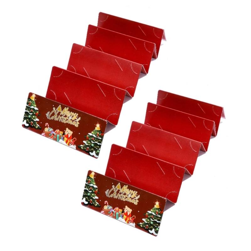  2Pcs Christmas Themed Cash Holder with 10 Slots Holiday Gift Card Money Envelope For Kid Adult Christmas Gifts Exchanges