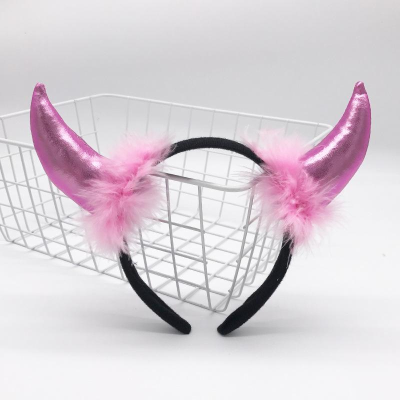 Zodiac Animal Horn Headband: Cow, Rabbit, Tiger, Dog, Cat, Wolf, Devil. Perfect for Costumes and Performances.