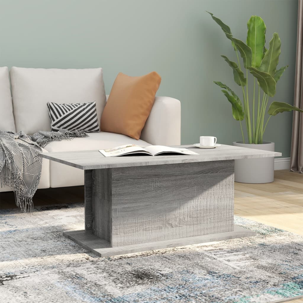  Coffee Table, Grey Sonoma Oak, 102x55.5x40 Cm