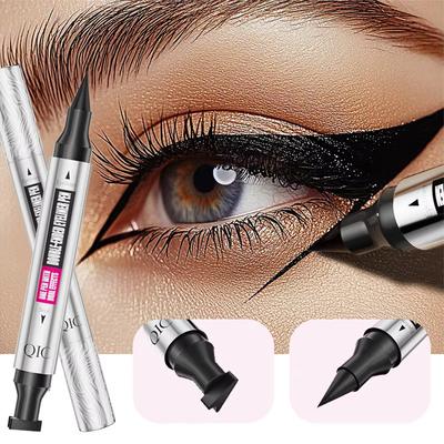 Double-ended Seal Stamp Liquid Eyeliner Waterproof Fast Dry Black Eye Liner Pencil with Eyeliner Cosmetic Eye Tail Eyeliner