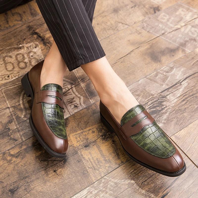 Big Size 38-48 Men's Casual Leather Shoes Fashion Elegant Male Office Footwear for Party Wedding Luxury Men Formal Shoes Male