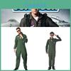 Kostium Pilota Top Gun na Halloween dla Dzieci i Dorosłych Strój Cosplay Maverick z Okularami Przeciwsłonecznymi i Identyfikatorem