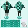 Custom Cosplay Demon Slayer Tanjiro Kamado Costume, Black Green, 10-12 Years, 140cm