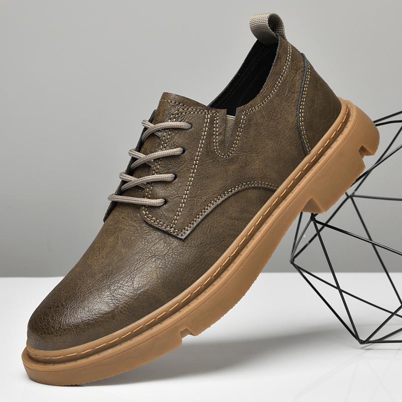 Fashion Genuine Leather Mens Shoes Italian Brand Handmade Casual Sneakers Lace Up Outdoor Oxford Shoes Business Man Wedding Dress Shoes