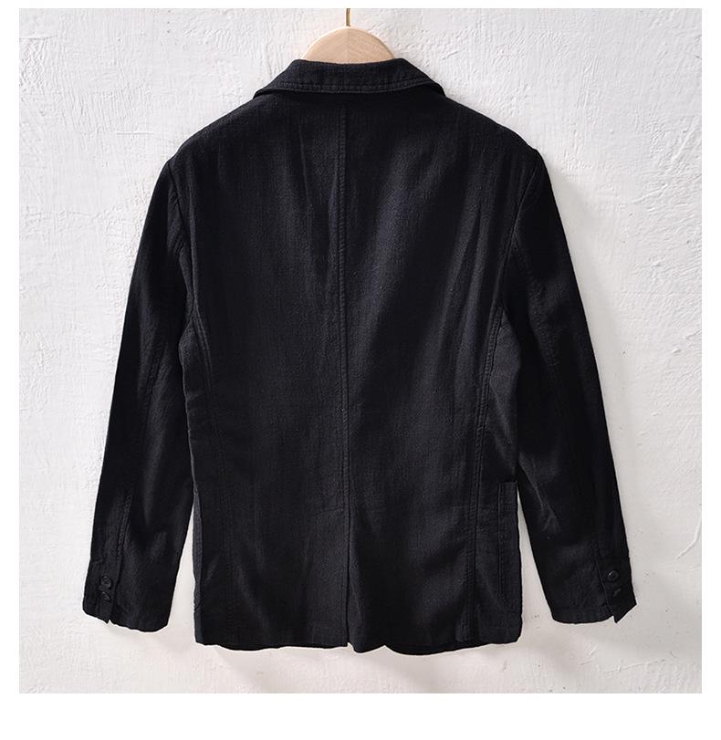 Men's Retro Plus Size Casual Linen Blazer - Business Formal Loose Fit Jacket