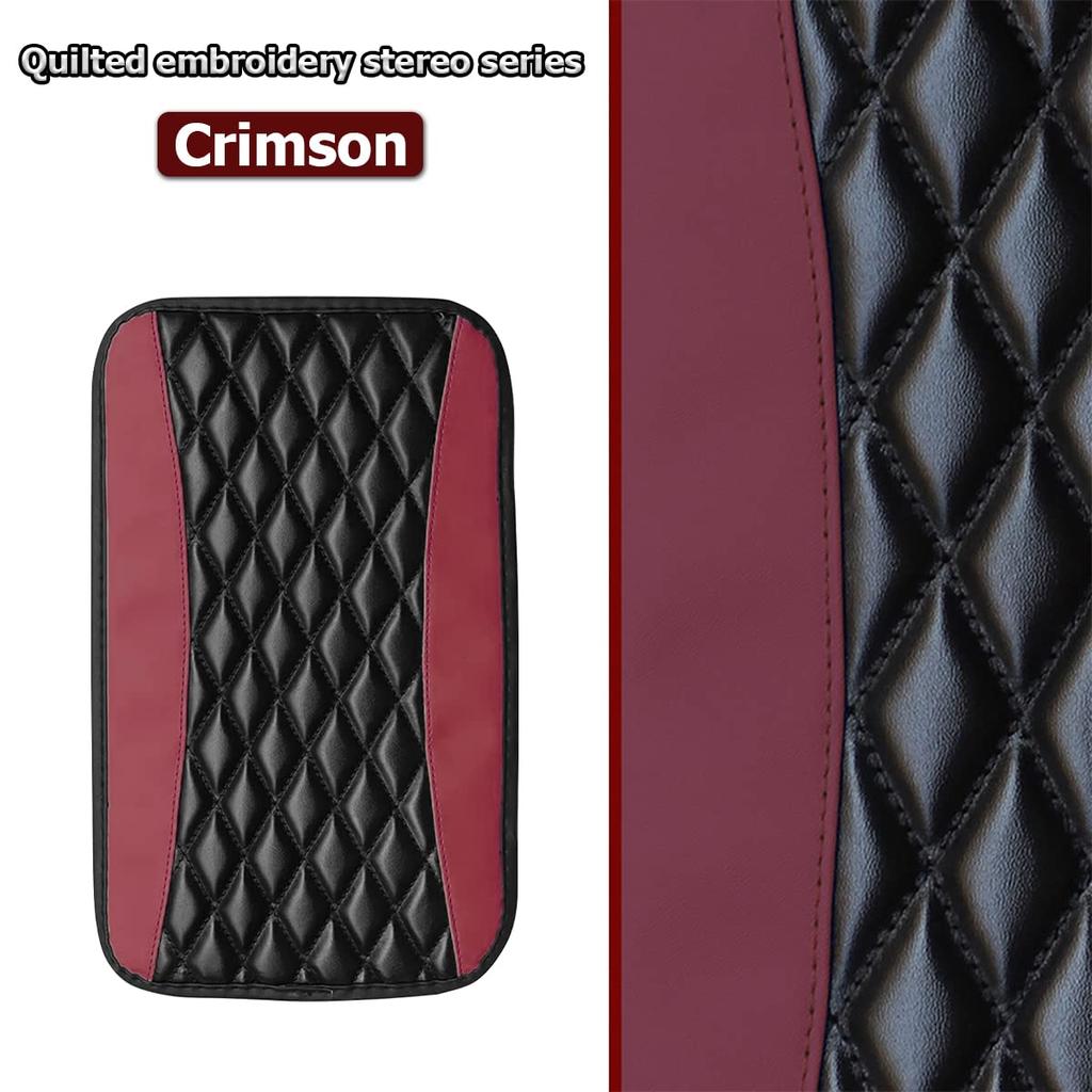 PU Leather Car Armrest Cover Center Console Pad Anti Slip Auto Interior Accessory Universal