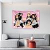 VIKAMA Cute Maid Anime Tapestry Wall Art Decor for Guesthouses Dormitories Living Rooms Bedrooms Home Decor
