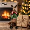 Collectible Holiday Commemorative Ornaments Christmas Tree Ornaments Santa/Snowman/Elk Rustic Xmas Hanging Decoration with Bell for