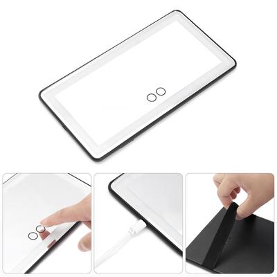 Autovisier-Kosmetikspiegel, wiederaufladbarer LED-Lichtspiegel mit 3 Lichtmodi, 60 LEDs, dimmbar, Touch