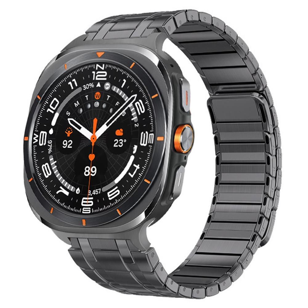 Magnetisches Uhrenarmband für Samsung Galaxy Watch8 Classic 46mm/8 44mm/40mm Doppelreihen-Design Edelstahl Metallarmband