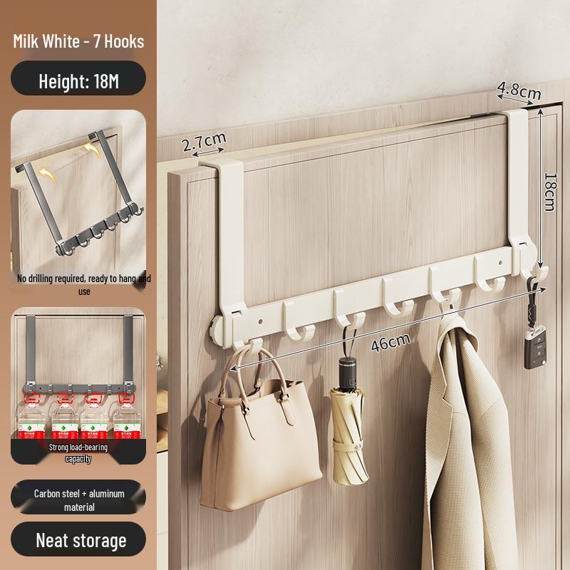 Silent Adhesive Wall-Mounted Clothes Hanger Hook for Bedroom Doors