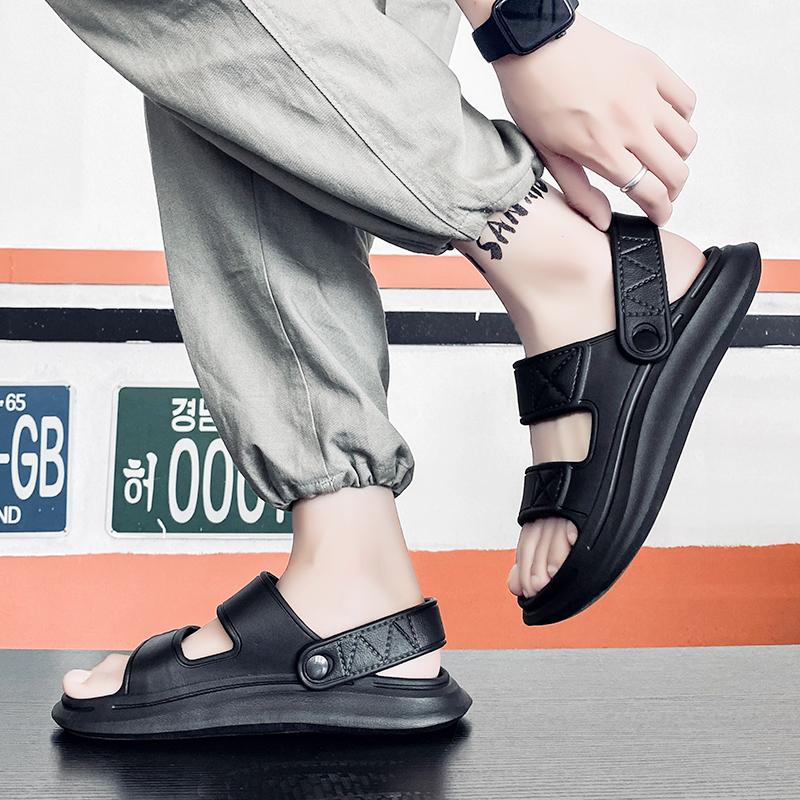 Fashion Slippers for Men, Summer Outer Wear, Non-Slip, Anti-Odor, Thick-Soled Sandals, Men's Summer Outdoor Dual-Use Beach Sandals