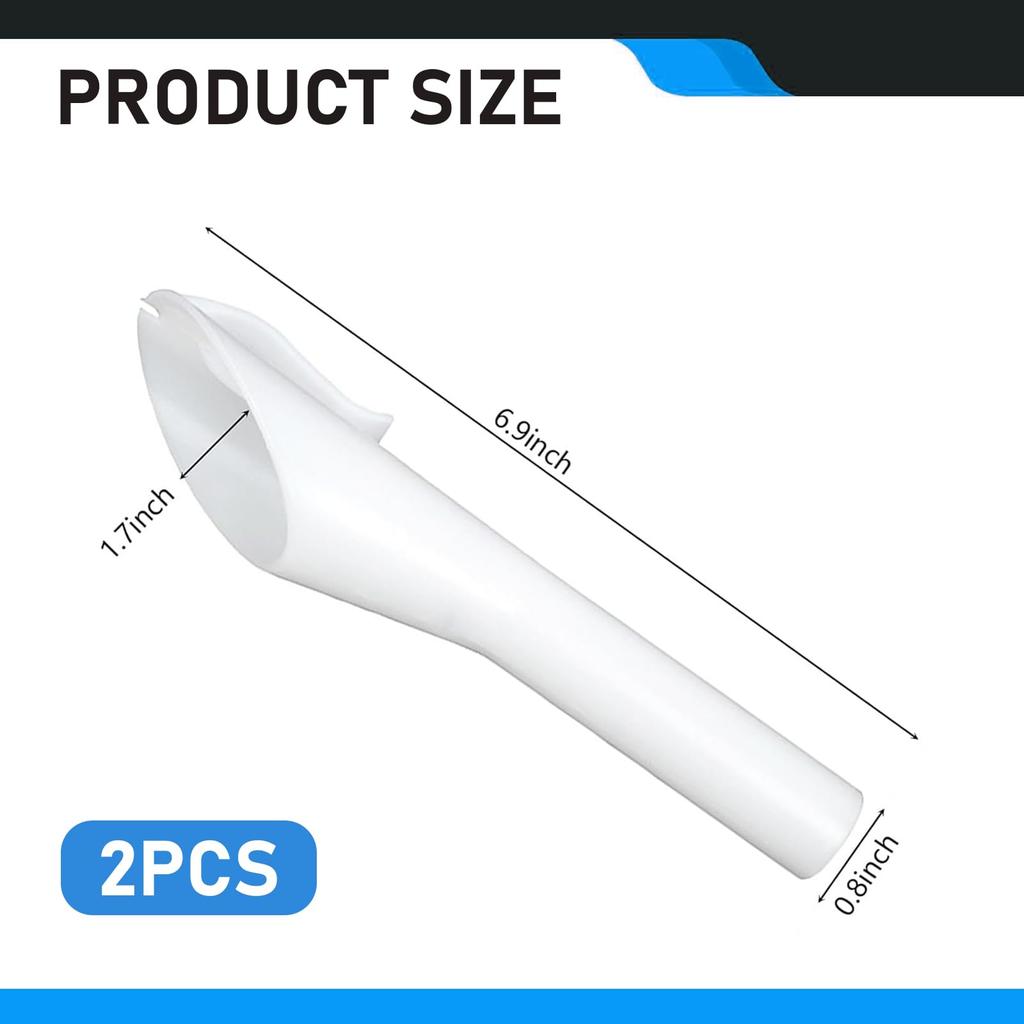 Civwesi 2pcs Ford Fuel Filler Funnel 6.9" X 0.8" X 1.7" Plastic Waterproof Oilproof