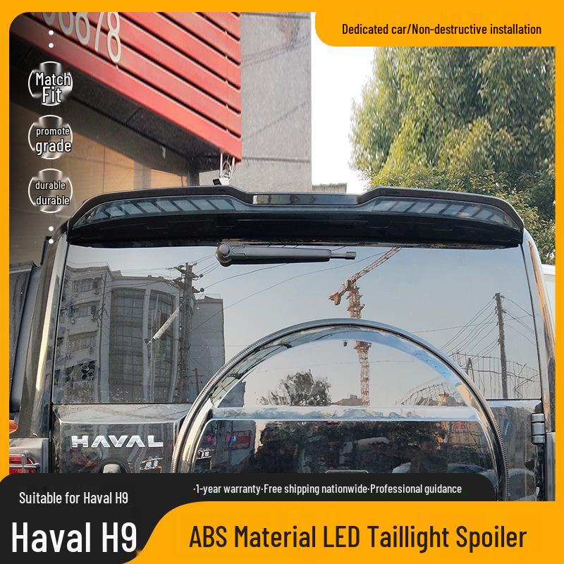 Compatible Haval H9 LED Taillight Spoiler - ABS Sport Style