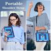 Rugged Heavy Duty Case for iPad 7th 8th 9th Gen 10.2" Display Shockproof Durable Case with Kickstand Crossbody Strap Pen Holder