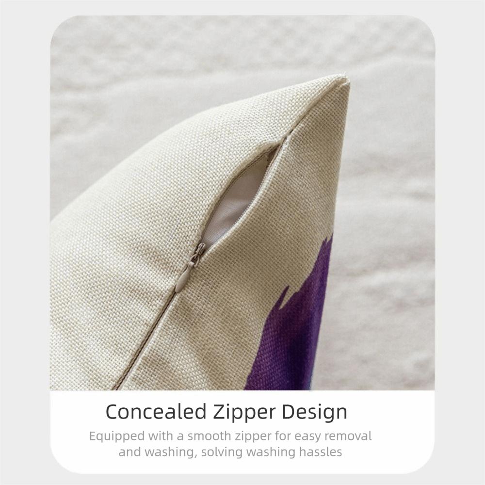 Polyester Christmas Cushion Cover Christmas Tree Printed Decorative Design Pillowcase Checkered Pattern Sofa Decoration