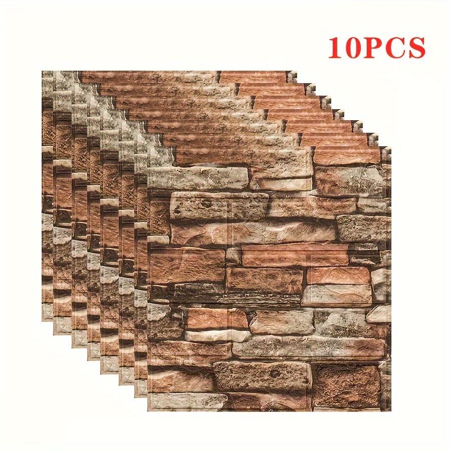 10pcs 3D Wallpaper Decoration Self-adhesive Antique Foam Brick Wallpaper Living Room Bedroom Waterproof 3d Wall Sticker