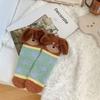 Damen Herbst Neu Cartoon Dackel Boden Schlafen Mid-Calf Socken