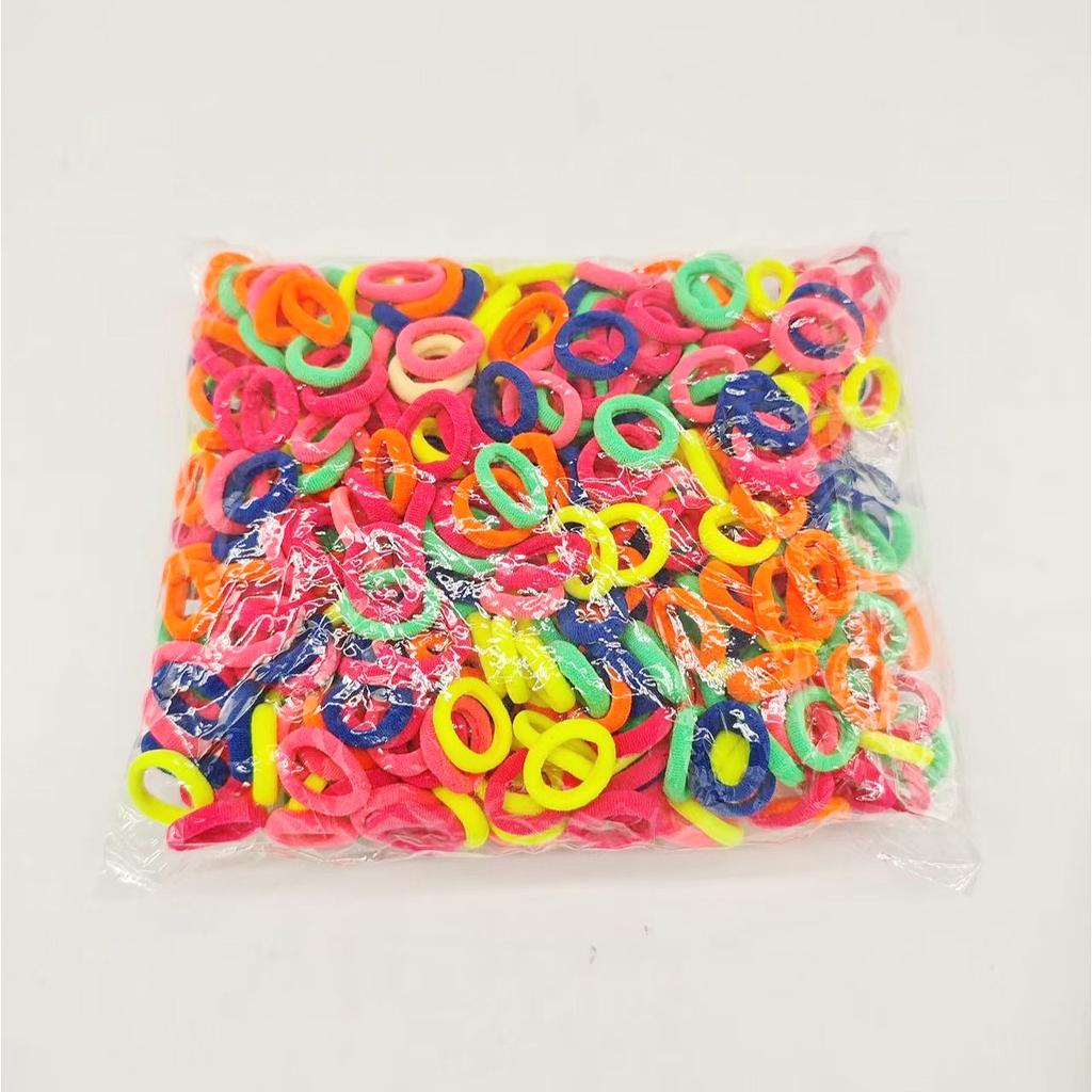 500 szt. Kolorowe nylonowe elastyczne gumki do włosów dla kobiet i dziewcząt, do kucyka, małe gumki do włosów, gumki, scrunchie, akcesoria do włosów