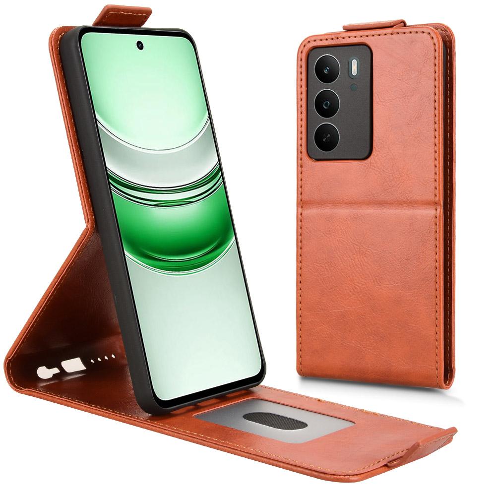 For Realme C71 4G Stand Case Magnetic Clasp Vertical Flip Leather Phone Cover with Card Holder