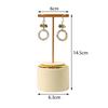 Creative combination jewelry display stand - metal, off-white suede jewelry rack for rings and necklaces