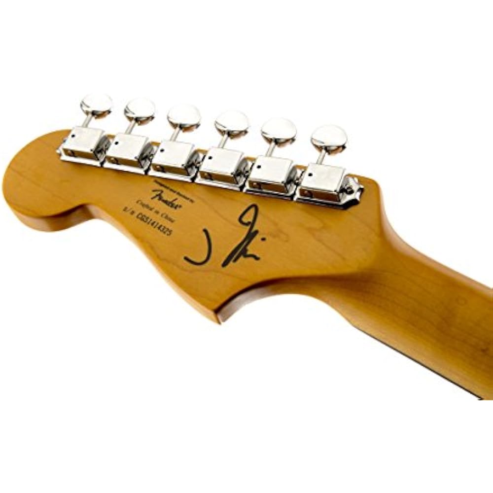 Squier by Fender Electric Guitar J Mascis Jazzmaster®, Laurel Fingerboard, Vintage White with Sof...