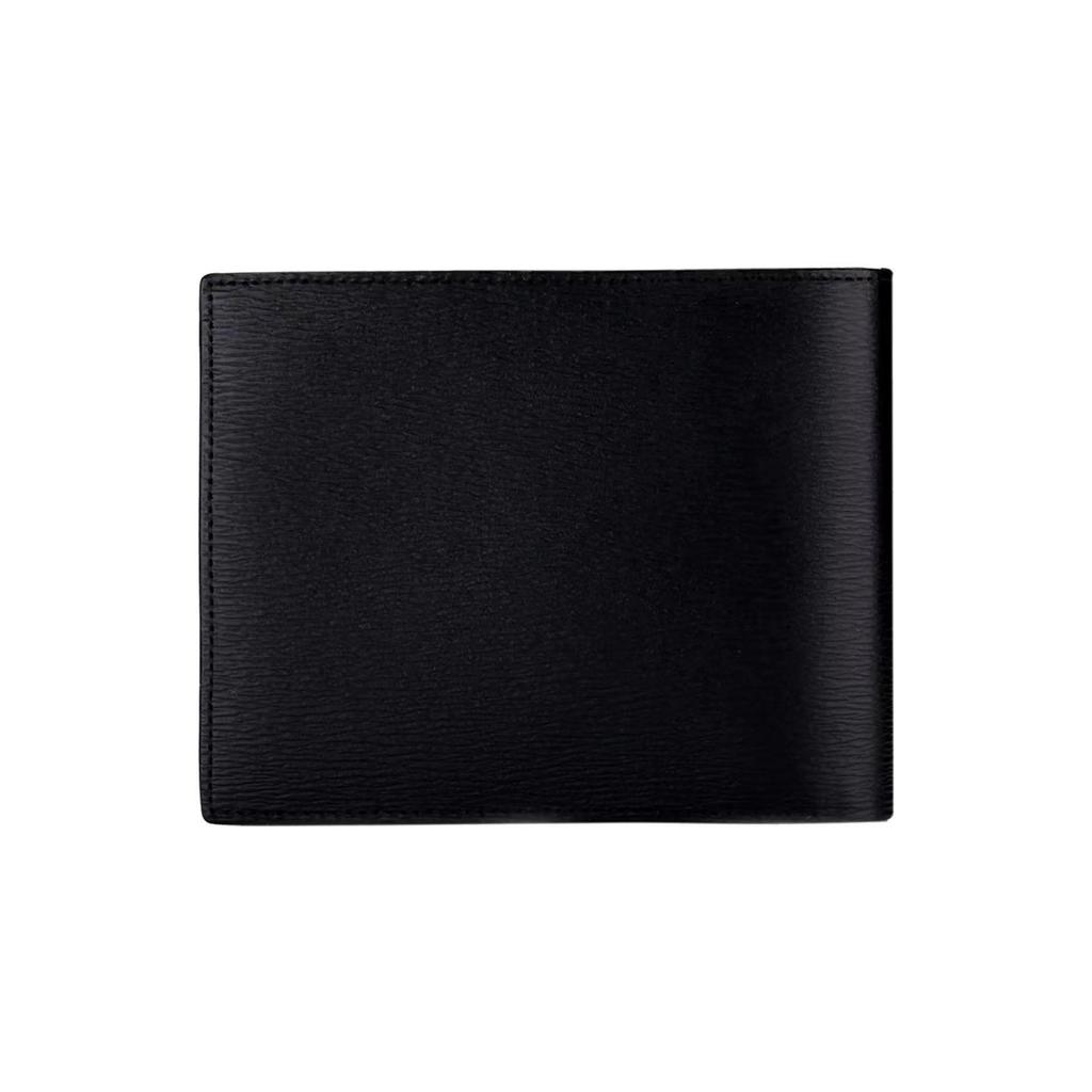 Montblanc Urban Elegance Series White Hexagonal Star Logo Foldable Wallet With Card Holder Men Wallet Black 101867