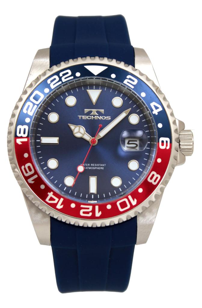 TECHNOS T6C28NR Blue Date 100th Anniversary Model Men's Watch,